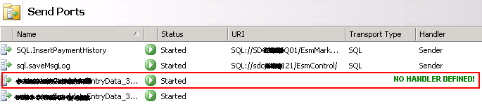 Dynamic Send Port - No Send Handler Configuration