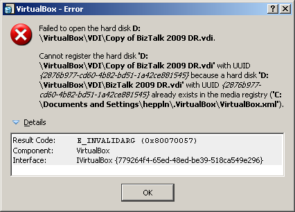 VirtualBox - Add Copied Virtual Disk - Duplicate UUID Error